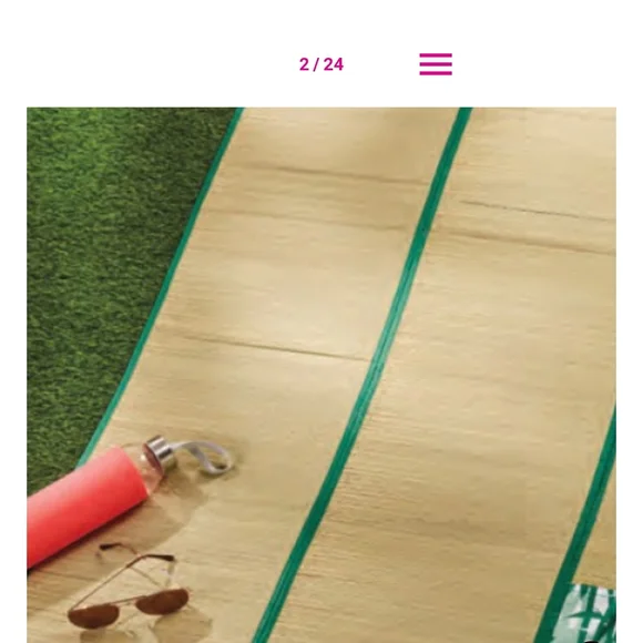 FREE w/$20 BUNDLE Yoga / Beach Straw Mat With Tie Closure &Carry Handle. - Picture 2 of 2